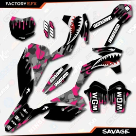 Gray Pink Savage Camo Graphics Kit fits KTM 13-15 SX SXF XC XCF 125 250 300 450