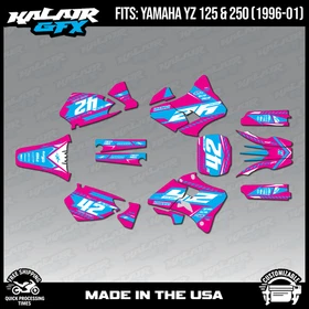Graphics Kit for Yamaha YZ250 YZ125 (1996-2001) YZ 250 YZ 125 Lethal - Magenta