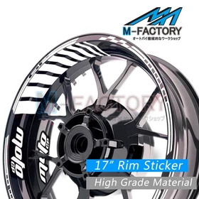 Racing 17 Inch White Rim Stickers AA02 For Kawasaki ZX14R Ninja ZX1400 12-20 18