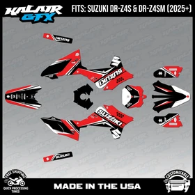 Graphics Kit for Suzuki DR-Z4S DR-Z4SM DRZ4SM 2025 2026 Icon-RED