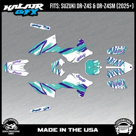 Graphics Kit for Suzuki DR-Z4S DR-Z4SM DRZ4SM 2025 2026 Whiplash-TEAL