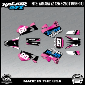 Graphics Kit for Yamaha YZ250 YZ125 (1996-2001) YZ 250 YZ 125 Paradise - Pink