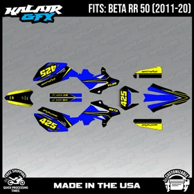 Graphics Kit for Beta RR50 (2011-2020) Screech Series - BLUE