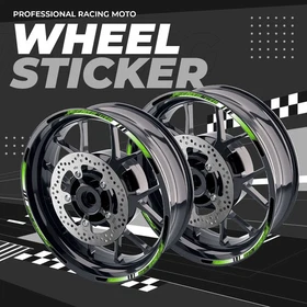 Green 17 Inch Outer Rim Sticker Stripe Decal P05B For Suzuki GSXR250 GSX250R
