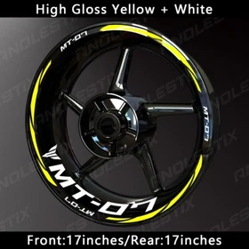Reflective Motorcycle Wheel Sticker Rim Tape Decals Fits For YAMAHA MT07