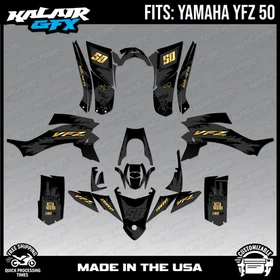 Graphics Kit for Yamaha YFZ 50 YFZ50 (All Years) Splash Series - Gold