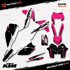 White & Pink Slick Graphics Kit fits KTM 13-16 EXC EXC/F XCW 125 250 300 450