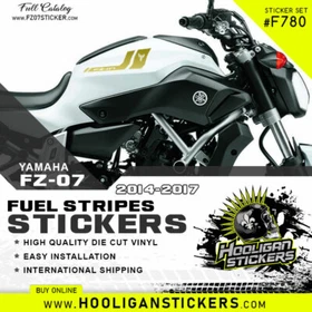 Yamaha FZ-07 twin stripes fuel tank sticker [F780]