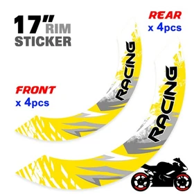 For Suzuki SV 650X 19-20 0 Wheel Inner Rim Stickers 17 inch S02W Red