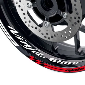 Rim Decor Sticker 17'' Wheel Check Pattern For Kawasaki NINJA 650R 2006-2018 17