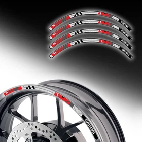 Red 17" Rim Reflective Wheel Stickers SH26 For Yamaha MT03 18 19 20