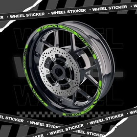 Green 17'' Rim Wheel Sticker Decal Strip Tape W01B For Honda CBF650