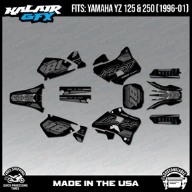 Graphics Kit for Yamaha YZ250 YZ125 (1996-2001) YZ 250 YZ 125 Rebel - SMOKE