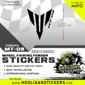 Yamaha MT-09 wheel Fender sticker [M912]