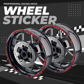 Blue 17'' Rim Wheel Sticker Decal Strip Tape W01B For Yamaha YZF-R7