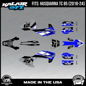 Graphics Kit for Husqvarna TC85 (2018-2024) Crew - BLUE