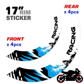 For Yamaha MT07 18-24 23 22 21 20 Wheel Inner Rim Stickers 17 inch S05W Green