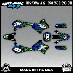 Graphics Kit for YAMAHA YZ125 YZ250 YZ 125 250 (1993-1995)  Core - BLUE