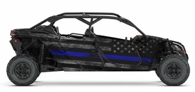 Can Am X3 Maverick MAC 4 Design Graphic Kit Wraps Decals Off Road Blue Line Flag
