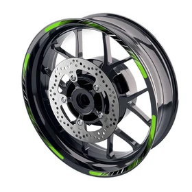 For Kawasaki ZX6R Ninja 636 600 18 19 20 21 17 inch Wheel Sticker Green LINE2