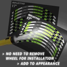 SH19 Red Reflective Wheel Sticker Tape For Honda CBR650R 19-20