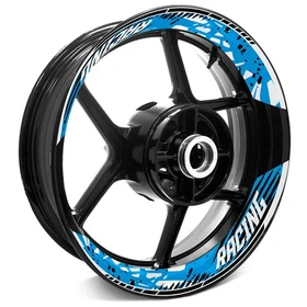S18W Inner Wheel Rim Sticker Decals 17 Inch For Yamaha FZ07 MT-07 18 19 20 21