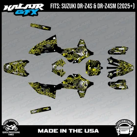 Graphics Kit for Suzuki DR-Z4S DR-Z4SM DRZ4SM 2025 2026 Core-YELLOW