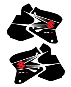 SUZUKI DRZ400 Drz400s Black Shroud Graphics Decals Drz400sm drz400e Thick 21mm