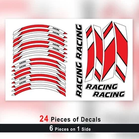 Black Graphic Rim Decal Sticker GP06 For Suzuki GSXS750 V-STROM 250 SV650X