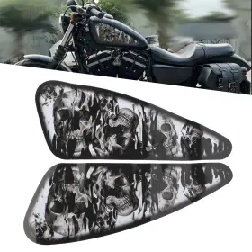 550740534117 22SHOPDE Skull Decals Fuel Gas Tank Stickers