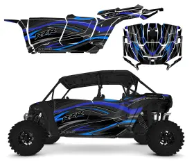RZR4XP-24-1901 ALL MOTOR GRAPHICS Decal Mil Kit Xp 1000
