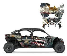 X3MAX-WARHAWK ALL MOTOR GRAPHICS Am Decal Mil Army Shark Kit