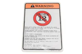 87751-156-000 ALPHA SPORTS Warning Decal Nos