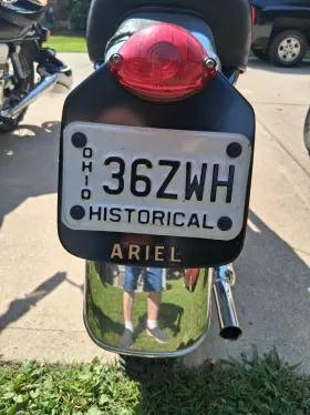 44-00028 ARIEL Rear Plate Decal Sticker Square Vh Nh Edge 44-00028 ARIEL Rear Plate Decal Sticker Square Vh Nh Edge