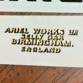 44-00029 ARIEL Selly Oak Decal Sticker