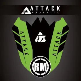 207-123-001403CF-80B628 ATTACK GRAPHICS Front Fender Decal Kx