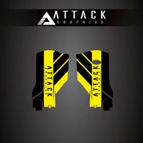207-125-0017 ATTACK GRAPHICS Lower Fork Guard Decal Husqvarna
