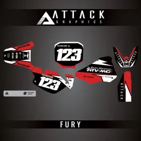 FURY43CA-EDA3A6-01 ATTACK GRAPHICS Hon Kit CR80R Honda Fury