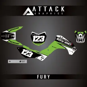 FURY2286-60A87C-16 ATTACK GRAPHICS Kit KLX140L Kawasaki Fury