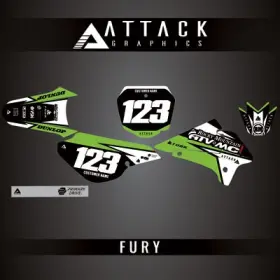 KAW-C-29-FURY ATTACK GRAPHICS Kit KLX125 Kawasaki Fury