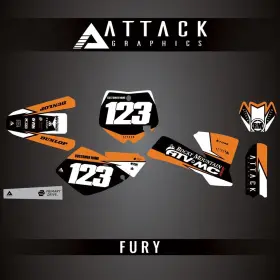 FURYC4DE-B4EE44-06 ATTACK GRAPHICS Kit Sx Ktm Fury