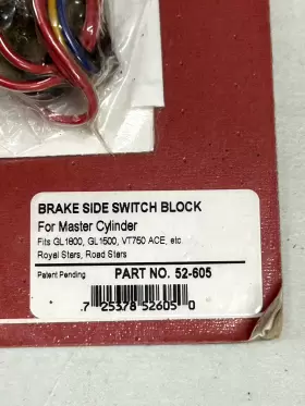 52-605 BIG BIKE PARTS Brake Switch Block Roayal GL1800 GL1500 #2