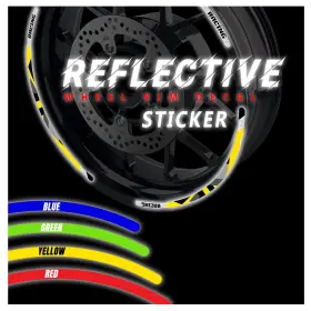 CRWRASH22XX17CC087 BOBMOTO Reflective Wheel Rim Stickers