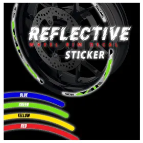 CRWRASH22XX17CC100 BOBMOTO Reflective Wheel Rim Stickers