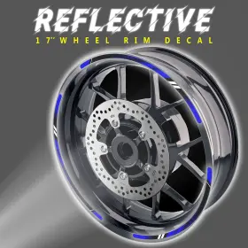 CLCRWSRAD01BXX17CC130 BOBMOTO Dot Reflective Wheel Rim Yamaha