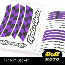 WSGP01XX17BBOBUSPN006 BOBMOTO Decals Stripes Rim Wheel Yamaha