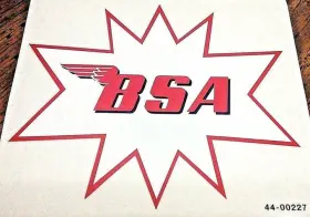 40-8120 BSA Gas Tank Sticker B40 Star 40-8120 BSA Gas Tank Sticker B40 Star