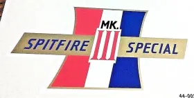 44-00254 BSA Spitfire Mk Flag Panel Sticker 650