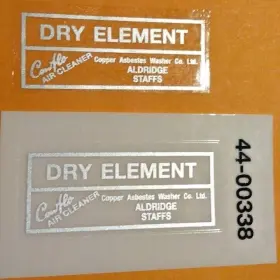44-00338 BSA Canflo Air Cleaner Filter Sticker A50 Element
