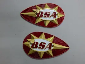 82-9696-5 BSA Tank Badges Motif Emblem Lightning A65 A50